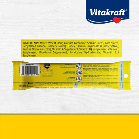 Vitakraft Crunch Sticks Parakeet Treat - Long-Lasting Chewing Fun, Sesame & Banana