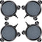 Mudder 4 Pieces Round Air Stone Disc with 12 Suction Cups, Hydroponics Pump Bubble Diffuser Kit