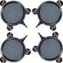 Mudder 4 Pieces Round Air Stone Disc with 12 Suction Cups, Hydroponics Pump Bubble Diffuser Kit