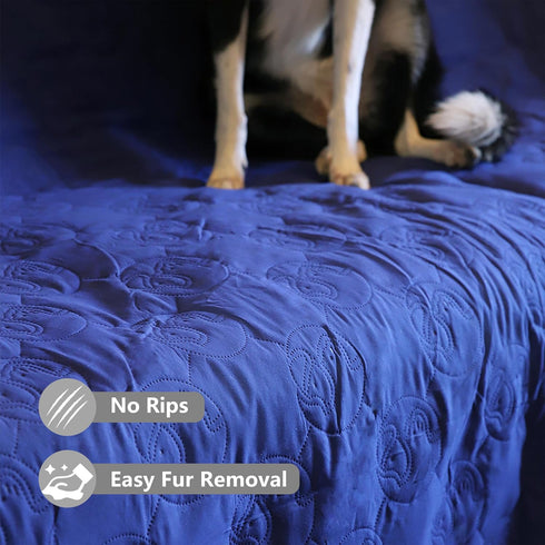 Kritter Planet No Slip Pet Couch Cover - Waterproof Dog Bed Pad, Washable Furniture Protector Mat for Dogs Cats