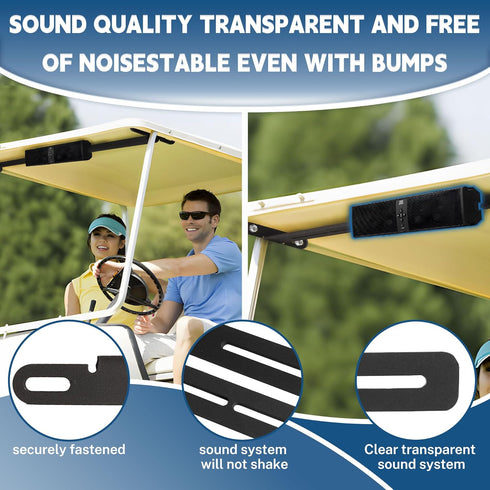 ZNZMAIO SE18, SE26, SEB26, SEDS32, Golf Cart Soundbar Mount T-Bracket - Compatible w/ Adjustable Steel Roof Mount