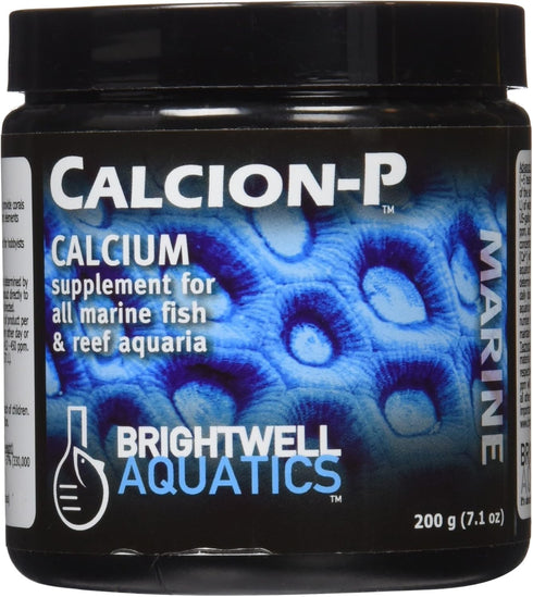 Brightwell Aquatics Calcion-P, Powdered Calcium Supplement for Marine Aquariums, 200 grams