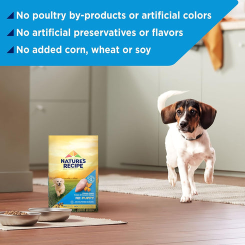 Nature's Recipe Grain Free Puppy Dry Dog Food, Chicken, Sweet Potato & Pumpkin, 4 lb. Bag