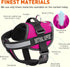Dogline Vest Harness for Dogs, Pink, X-Small (15 to 19"), with 2 Removable Emotional Support Patches