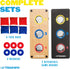 2-in-1 3-Hole Triumph Bag Toss & Washer Toss Combo Game Compact Dual-Play Boards with Built-in Scoring, Bean Bags