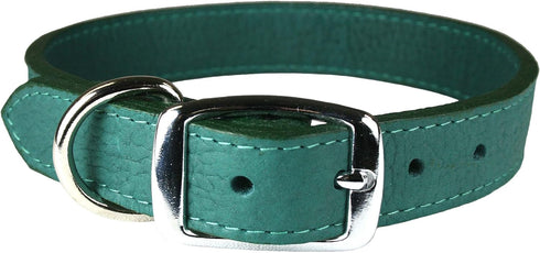 Luxe Leather Dog Collar, Jade, 6266-JD12