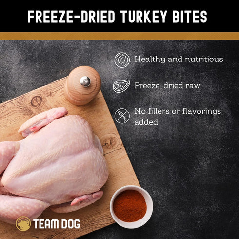 Freeze Dried Turkey Dog Treats for Training | Healthy Gluten Free, Grain Free Dog Treats | No Added Fillers, Flavoring or by-Products | for All Breeds & Sizes | 5.2 Oz