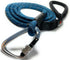 Locking Carabiner Dog Leash, Heavy Duty Rope Leash for Large & Medium Dogs, 6 Ft, Blue
