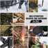 iunio 35in Folding Shovel, Camping Shovel, Heavy Duty Carbon Steel Military Style Entrenching Tool, Collapsible Spade