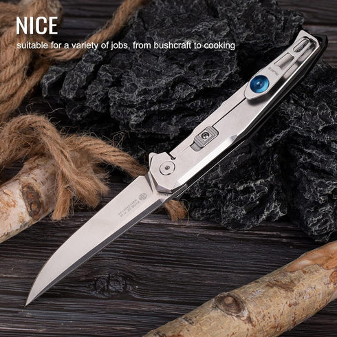 men,14C28N Lock,G10 p108 Tactical Folding Pocket Knife for Stainless Steel Blade,Frame Handle,EDC Small Camping Knives