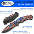 SZCO Supplies 8.75" USA Eagle Flag Assisted Open Folding Knife With Pocket Clip, Red White Blue