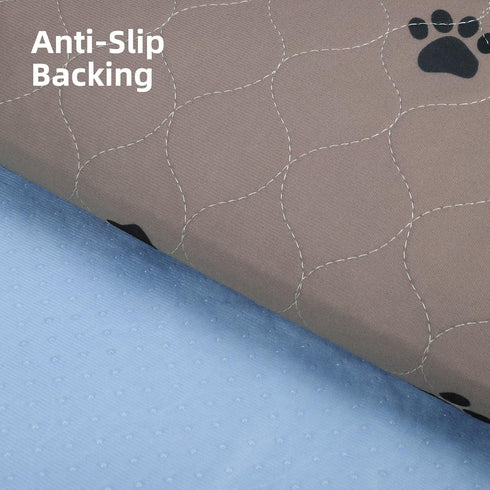 8 Packs 18" 24- PUPTECK Washable Pee Pads for Dogs - Waterproof Reusable Puppy Potty Training Pads Whelping Mat x Fast