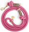 Pink Handmade Rope Leashes for Dogs, Cute Braided Cotton Leash for Medium & Large Dogs, 5FT