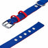 Blueberry Pet Iconic Color-Block Adjustable Dog Collar, Navy Blue and Red, Neck 17-20.5", for Large Breed