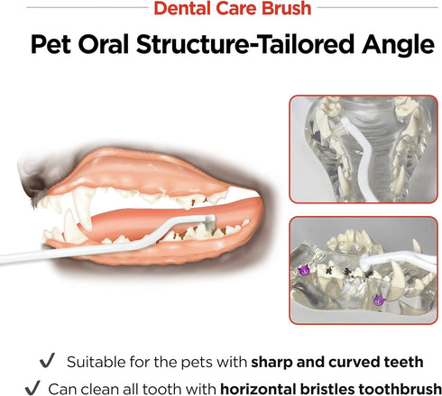 1ea JAYU PET Dental Care Brush (Soft Bristles) - Dog Toothbrush, Cat Toothbrush, Dental Care for Kitten and Small Dogs