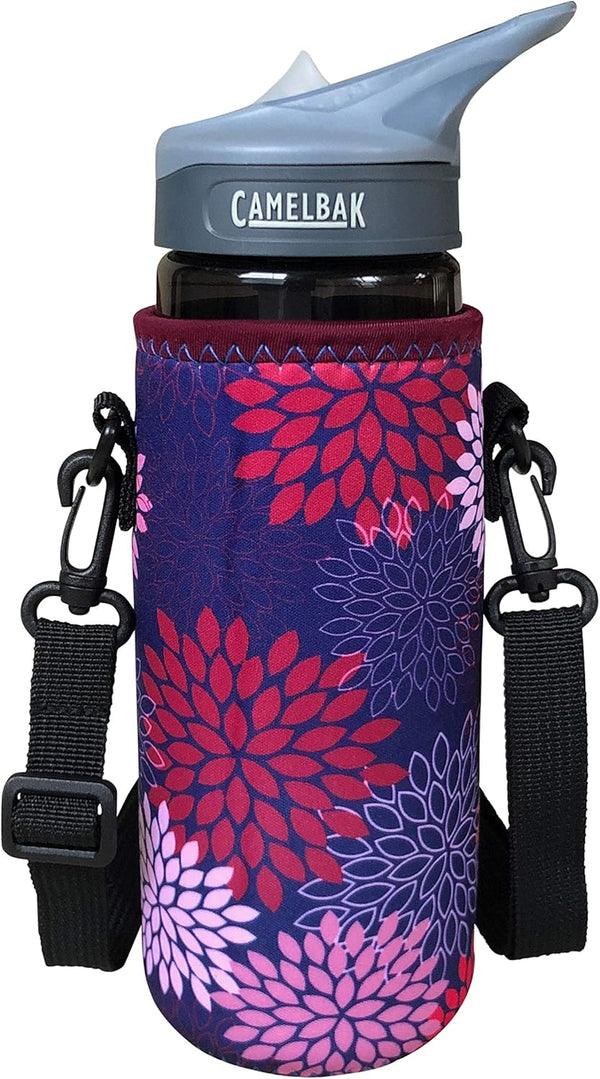 Koverz Water Bottle Carrier - 24-30oz 750ml with Shoulder Strap, Insulator - Midnight Mums