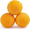 PrimePets 3pcs Natural Rubber Squeaky Tennis Balls for Medium, Large Dogs, Interactive Floating Toy