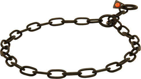 Herm Sprenger Black Stainless Steel Medium Link Chain Collar - 3.0 mm x 22 inches