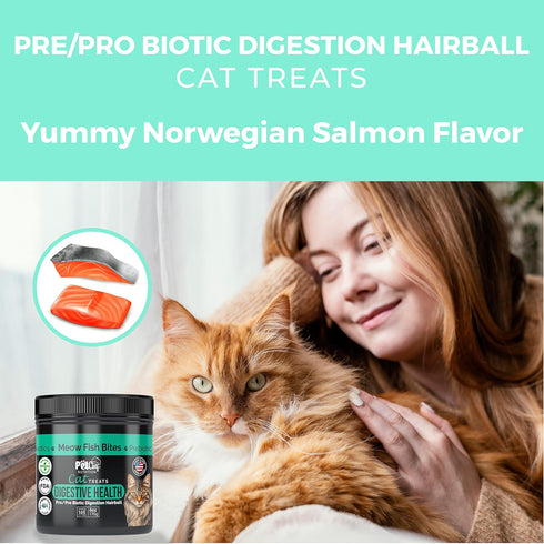 Pet Chef Meow Bites: Premium Probiotic Cat Treats for Better Digestion and Health with Feline-Specific Probiotics