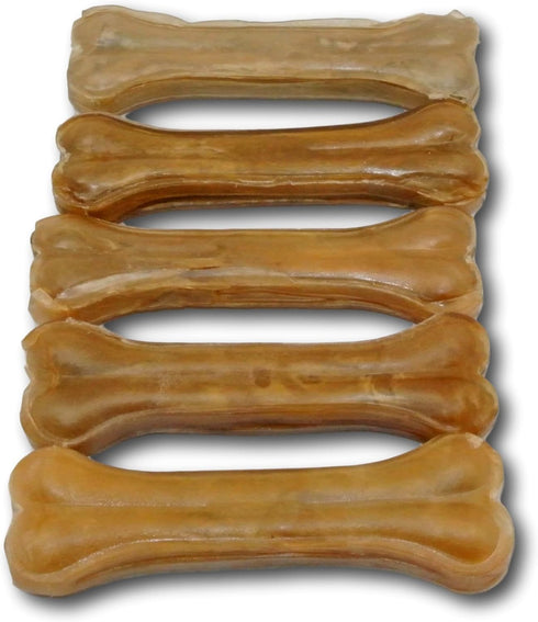 Top Dog Chews 6" Pressed Rawhide Dog Bone 5 Pack