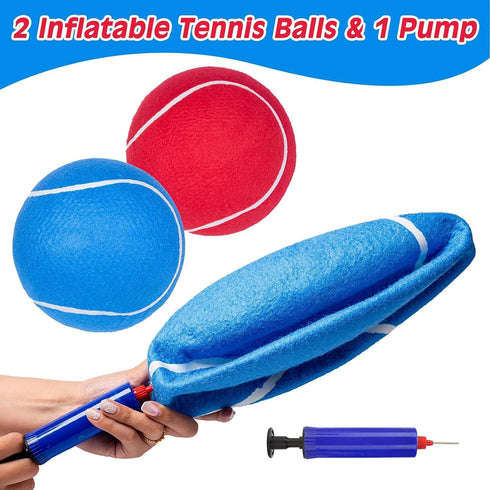 EXPAWLORER Dog Toy Ball (9.5’’ Giant Tennis Balls) for Dogs, Interactive Large Floating Toy
