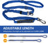 IOKHEIRA Adjustable Dog Leash for Large Dogs, 4-6 FT Strong Bungee Leash with Car Seatbelt, Blue