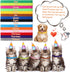Weewooday 45 Pieces Puppy Whelping Collars, Double-Sided Newborn Pet Identification Bands, Adjustable Soft Collars