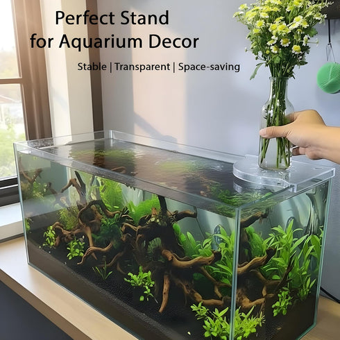 BEVINKATE Rimless 2 Aquarium Plant Holder for Fish Tank Pcs Corner Shelf for Fish Tank Top, Aquatic Plant Planter