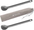 Navaris Long Handle Metal Spoons (Set of 2) - 8.4" (21.5cm) Ultra Lightweight Cutlery for Camping and Backpacking
