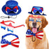 Dog Independence Day Costume, 3PCS 4th July Hat, USA Stars Sunglasses, American Flag Bow Tie Collar for Medium Large