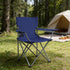 Generic Portable Quad Folding Camp Chair with Cup Holder and Carry Bag, Outdoor Lawn Chair for Travel, Royal Blue