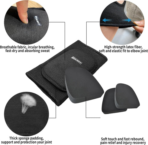 Kids Elbow Pads, Breathable Arm and Elbow Protector for Boys, Girls, Teens, Crashproof Compression Sleeve for Sports