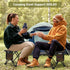 12.5in Portable Camping Stool with Side Pocket Camping Seat Foldable Comfortable Widening Heightening for Travel
