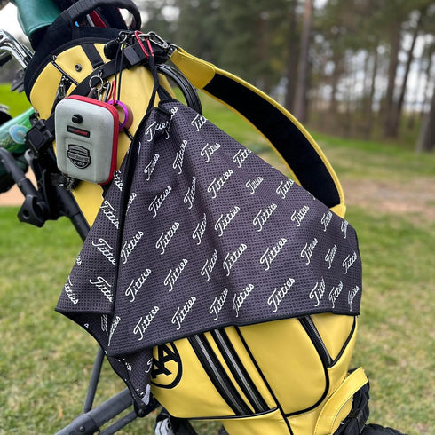 Power Golf Microfiber Golf Towel for Bags, 16 x 32 inches Black Towel with Funny Text Design
