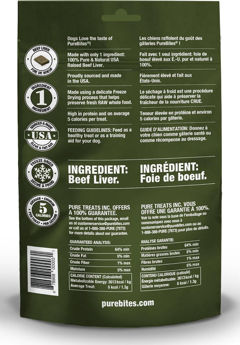 PureBites Beef Liver for Dogs – Value Size, 8.8oz / 250g