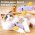 8.66 Cat Toy Kicker Pillows, Plush Catnip Cat Toy with Crinkle and Beep Sound, Interactive Toy for Kitten Feline Chew