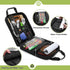 Hanging Camp Utensil Organizer with Towel Paper Holder, Portable Camping Kitchen Cookware Bag for Outdoor Cooking