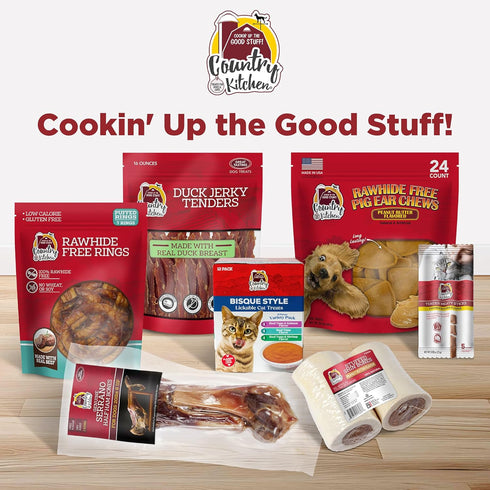 Country 7 Count Kitchen Rawhide Free Beef Rings Dog Chews, Made with Real Beef, Highly Digestible, Gluten Free