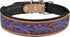 Leather Dog Collar, Western Style, Heavy Duty Hand Tooled, Adjustable Padded for Puppies and Big Dogs (10AB127-S)