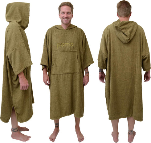 Pomo Surf Poncho, Towel Poncho Made of 100% Cotton, Unisex Changing Towel