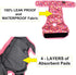 Pack 3 4 16" 20", of Female Dog Diapers with - Layers of Absorbent Pads Cat Panties Waterproof Leak Proof Washable (M: