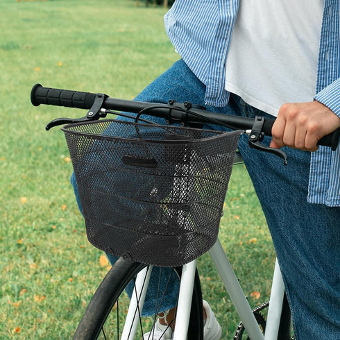 IMIKEYA Metal Wire Bike Basket Front Cargo Large Capacity Metal Storage Basket for Vegetable and Daily Use Outdoor