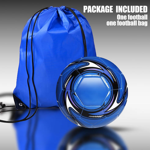 3,4,5 Soccer Ball Size Soft PU with Football Bag Needle for Practice Training