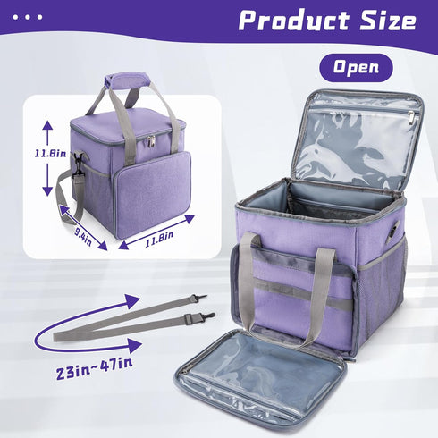 SMYV Pet Grooming Bag for Dog Grooming Supplies, Dog Tote Travel Bag for Pets Grooming Tools Kit Accessories - Light