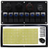 FXC 12V 24V Blue LED ON/Off Marine Multi Function Switch Panel - Waterproof 8 Gang Rocker Switch Panel