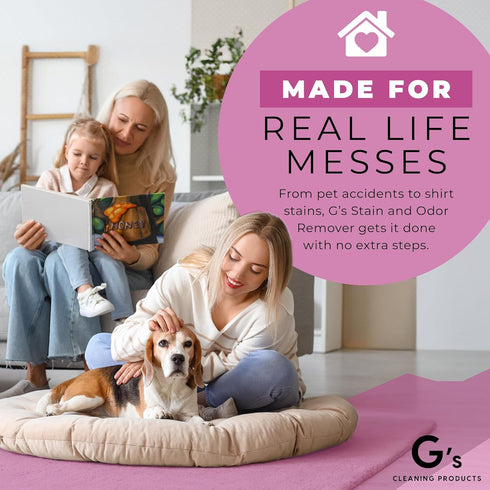 G's Cleaning Products 32 oz G's Cleaning Biodegradable Stain & Odor Remover Spray Pet Urine Enzyme Cleaner Pet Odor