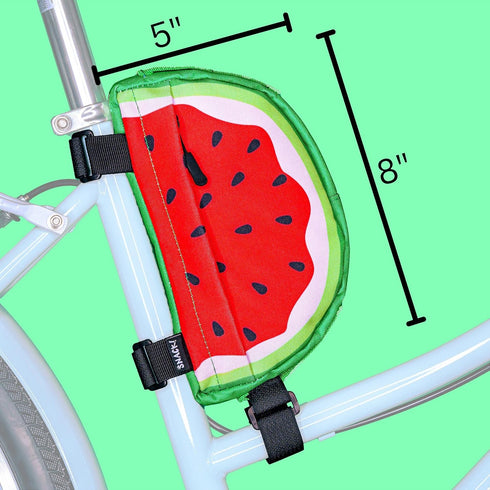 Snack! Watermelon Bike Bag Pink Bicycle Frame & Handlebar Bag with Adjustable Straps Compact Storage for E-bikes