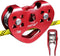 Zipline Pulley 25kn Aluminum Stainless Steel Roller, Heavy Duty Dual Trolley for 8-13mm Climbing Cable Rope