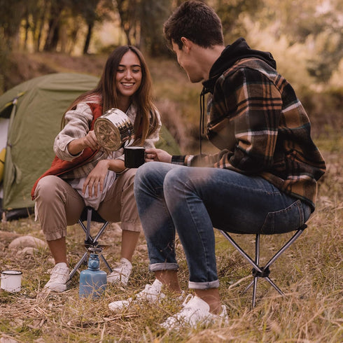 3 Backpacking REDCAMP Ultralight Camping Stool with Retractable Legs, Portable Legged Tripod Camping Stools for Adults