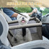 PetsHome Dog Car Seat, Foldable Booster Seat, Waterproof Oxford Travel Bag for Small to Medium Dogs, Pattern Grey